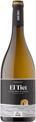 24,95 € Spedizione Gratuita | Vino Bianco Joan Grill El Tiet Giovane D.O. Penedès Catalogna Spagna Chardonnay 75 cl