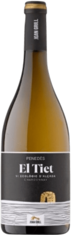 24,95 € Envío gratis | Vino Blanco Joan Grill El Tiet Joven D.O. Penedès Cataluña España Chardonnay 75 cl