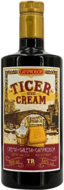 19,95 € Envío gratis | Crema de Licor Camprodon Ticer Galeta España Botella 70 cl