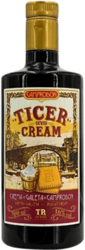 19,95 € Free Shipping | Liqueur Cream Camprodon Ticer Galeta Spain Bottle 70 cl