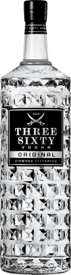 93,95 € Envio grátis | Vodca Three Sixty Original Alemanha Garrafa Especial 3 L