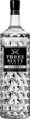 62,95 € Envío gratis | Vodka Three Sixty Original Alemania Botella Especial 3 L
