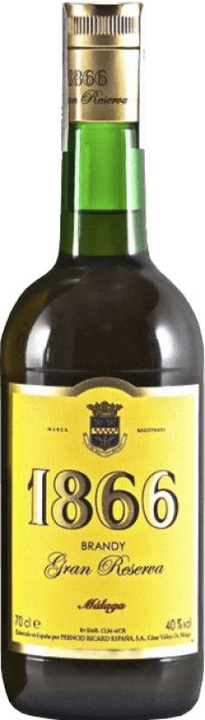242,95 € Envio grátis | Brandy Conhaque 1866. Málaga Grande Reserva Espanha Garrafa 70 cl Exemplar de colecionador Não Próprio para Consumo