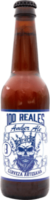 4,95 € 送料無料 | ビール 100 Reales Amber Ale スペイン 3分の1リットルのボトル 33 cl