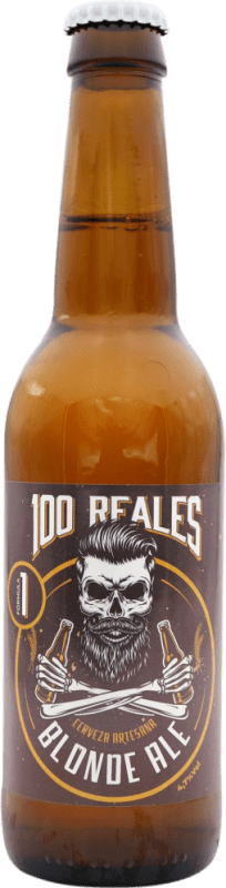 2,95 € Бесплатная доставка | Пиво 100 Reales Ale, Blonde — Светлое Испания Бутылка на треть 33 cl