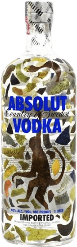 2 164,95 € Envio grátis | Vodka Absolut Brazilian Monkey Suécia 1 L