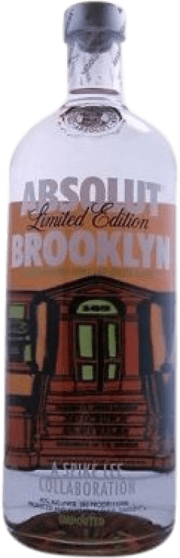 275,95 € Envio grátis | Vodca Absolut Brooklyn Edition Suécia Garrafa 1 L