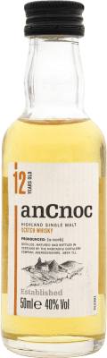 5,95 € Envío gratis | Whisky Single Malt anCnoc Knockdhu Escocia Reino Unido 12 Años Botellín Miniatura 5 cl
