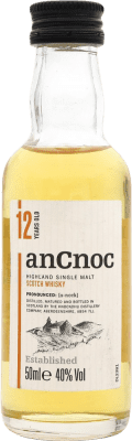 5,95 € Envio grátis | Whisky Single Malt anCnoc Knockdhu Escócia Reino Unido 12 Anos Garrafa Miniatura 5 cl