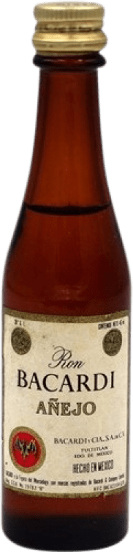 128,95 € Free Shipping | Rum Bacardí Añejo — Aged Puerto Rico Miniature Bottle 5 cl