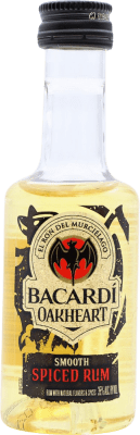 2,95 € Kostenloser Versand | Rum Bacardí Oakheart Sammlerexemplar Puerto Rico Miniaturflasche 5 cl