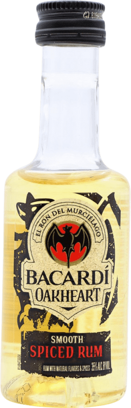 2,95 € Free Shipping | Rum Bacardí Oakheart Collector's Specimen Puerto Rico Miniature Bottle 5 cl