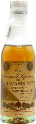 209,95 € Envio grátis | Rum Bacardí Superior Porto Rico Garrafinha Miniatura 5 cl Exemplar de colecionador Não Próprio para Consumo