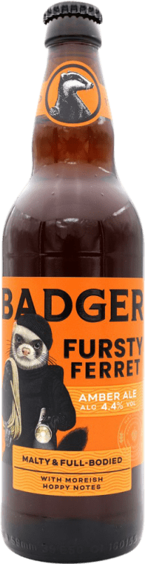 4,95 € Envío gratis | Cerveza Badger Fursty Ferret Amber Ale Reino Unido Botella Medium 50 cl