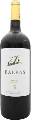 27,95 € Бесплатная доставка | Красное вино Balbás Barrica Дуб D.O. Ribera del Duero Испания Tempranillo бутылка Магнум 1,5 L