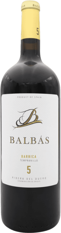 26,95 € 免费送货 | 红酒 Balbás Barrica 橡木 D.O. Ribera del Duero 西班牙 Tempranillo 瓶子 Magnum 1,5 L