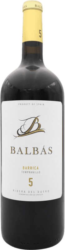 27,95 € Envio grátis | Vinho tinto Balbás Barrica Carvalho D.O. Ribera del Duero Espanha Tempranillo Garrafa Magnum 1,5 L