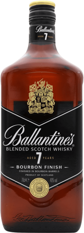 29,95 € 免费送货 | 调和威士忌 Ballantine's Bourbon Cask Finish — 橡木桶陈酿收尾 苏格兰 英国 7 岁 70 cl