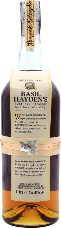 89,95 € 送料無料 | ウイスキー バーボン Basil Hayden's. コレクターの標本 アメリカ ボトル 1 L