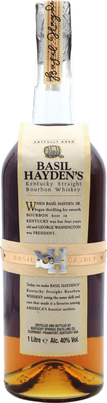 89,95 € Kostenloser Versand | Bourbon Whisky Basil Hayden's. Sammlerexemplar Vereinigte Staaten Flasche 1 L