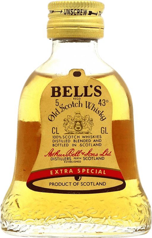 46,95 € Envío gratis | Whisky Blended Bell's Special — Especial, Extra Escocia Reino Unido Botellín Miniatura 5 cl Ejemplar Coleccionista No Apto para Consumo