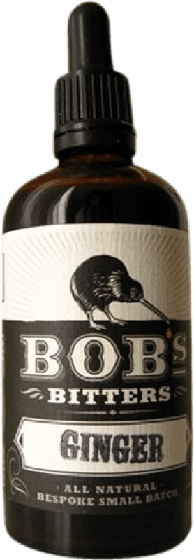 29,95 € Free Shipping | Genever Gin Bob's Bitter New Zealand Miniature Bottle 10 cl Ginger