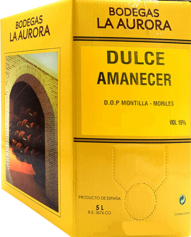 51,95 € Envio grátis | Vinho doce La Aurora Amanecer Doce D.O. Montilla-Moriles Espanha Bag in Box 5 L