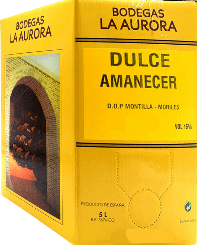 51,95 € Spedizione Gratuita | Vino Dolce La Aurora Amanecer Dulce — Dolce D.O. Montilla-Moriles Spagna Bag in Box 5 L