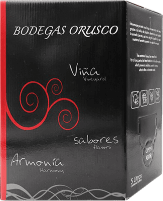 16,95 € Spedizione Gratuita | Vino bianco Orusco Blanco Spagna Bag in Box 5 L