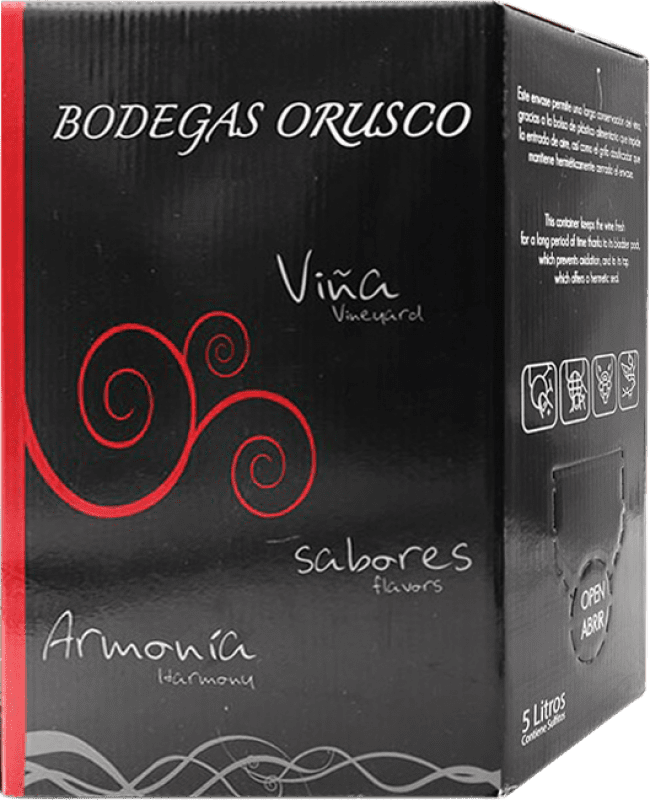 16,95 € Spedizione Gratuita | Vino Bianco Orusco Spagna Bag in Box 5 L