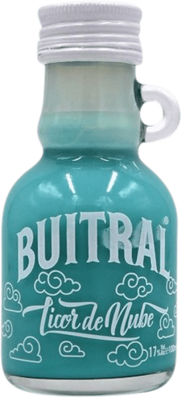 4,95 € Free Shipping | Cream Liqueur Buitral Mexico Miniature Bottle 10 cl Nube — Marshmallow Candy Fluff
