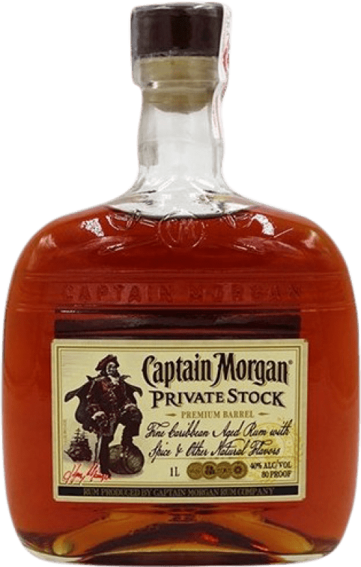 79,95 € Envío gratis | Ron Captain Morgan Private Stock Jamaica Botella 1 L