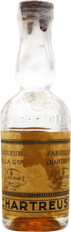 228,95 € Spedizione Gratuita | Liquori Chartreuse Jaune — Giallo Francia Bottiglietta Mignon 5 cl Esemplare da Collezione Non Idoneo al Consumo