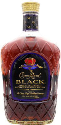 202,95 € 免费送货 | 威士忌混合 Crown Royal Canadian Black 加拿大 特别的瓶子 1,75 L