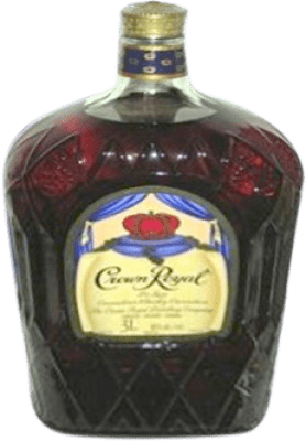 132,95 € 免费送货 | 威士忌混合 Crown Royal Canadian 加拿大 特别的瓶子 3 L