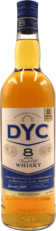 22,95 € Envio grátis | Whisky Blended DYC Espanha 8 Anos 1 L
