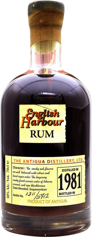 779,95 € Free Shipping | Rum English Harbour Antigua and Barbuda 25 Years Bottle 70 cl