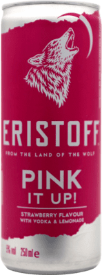 4,95 € Envio grátis | Mixer Eristoff Pink It Up França Lata 25 cl Strawberry — Morango