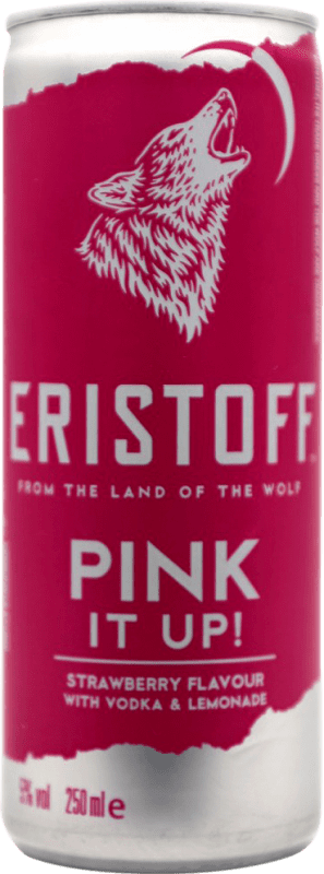 4,95 € Spedizione Gratuita | Vodka Eristoff Pink It Up Francia Lattina 25 cl