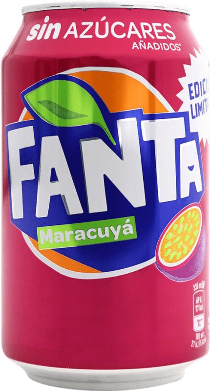 1,95 € Free Shipping | Soft Drinks Fanta Spain Can 33 cl Maracuyá — Passion Fruit