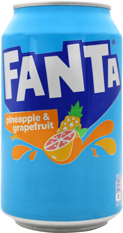 2,95 € 送料無料 | ソフトドリンク Fanta ドイツ 缶 33 cl Pineapple — パイナップル, Grapefruit — グレープフルーツ