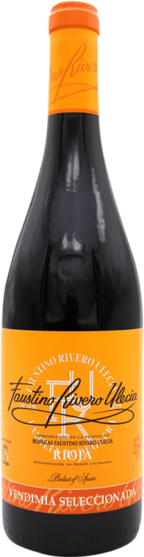 5,95 € Spedizione Gratuita | Vino rosso Faustino Rivero Ulecia Vendimia Seleccionada D.O.Ca. Rioja Spagna Bottiglia 75 cl