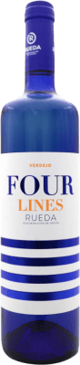 7,95 € 送料無料 | 白ワイン Four Lines D.O. Rueda スペイン Verdejo ボトル 75 cl