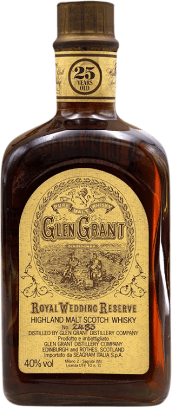 681,95 € Envoi gratuit | Whisky Single Malt Glen Grant Royal Wedding Ecosse Royaume-Uni 25 Ans Bouteille 70 cl Objet de Collection Non Destinée à la Consommation