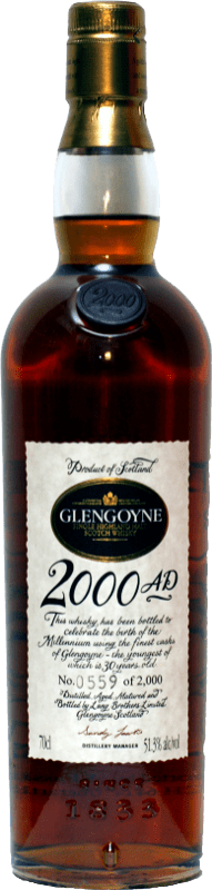 4 063,95 € Envio grátis | Whisky Single Malt Glengoyne 2000 AD Clock Edition Espécime de Colecionador Escócia Reino Unido Garrafa 70 cl