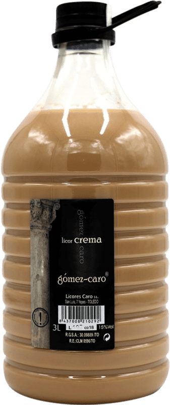 29,95 € Envío gratis | Crema de Licor Gómez Caro España Garrafa 3 L Orujo