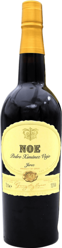 99,95 € Envío gratis | Vino Generoso Fortificado González Byass Noe Viejo D.O. Manzanilla-Sanlúcar de Barrameda España Pedro Ximénez 30 Años Botella 75 cl