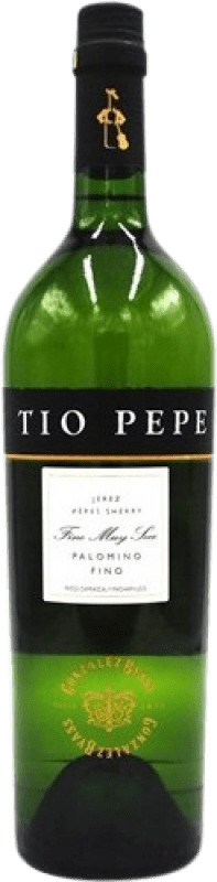 13,95 € Envio grátis | Vinho Generoso Fortificado González Byass Tío Pepe D.O. Jerez-Xérès-Sherry Espanha Palomino Fino 1 L