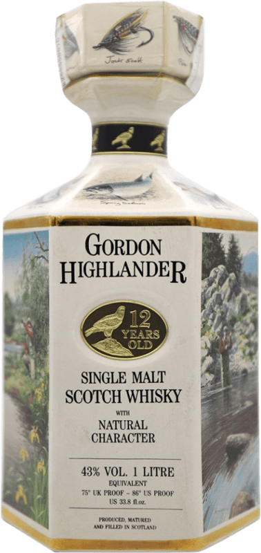 262,95 € Envío gratis | Whisky Single Malt Gordon Highlander Reino Unido 12 Años Botella 1 L