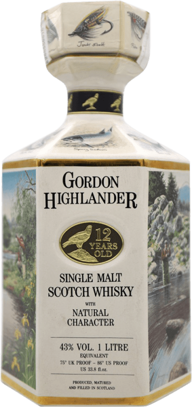 262,95 € Free Shipping | Whisky Single Malt Gordon Highlander United Kingdom 12 Years Bottle 1 L